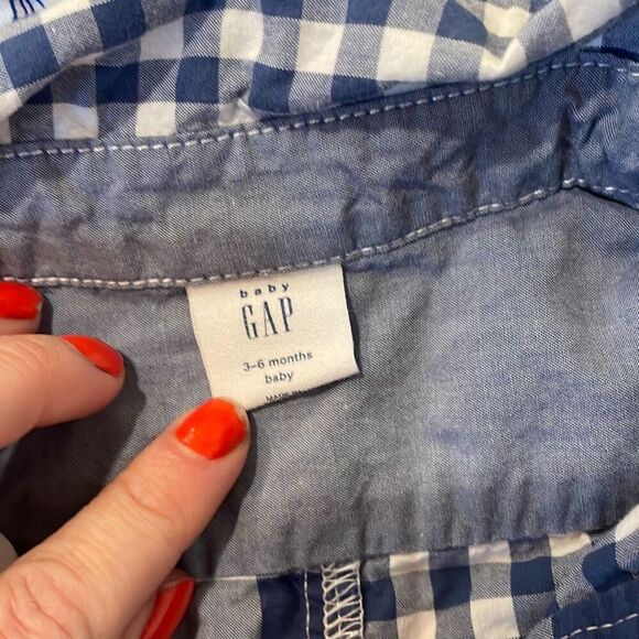 Baby gap plaid preppy rompers one piece size 0-3 and 3-6 months - Picture 6 of 11